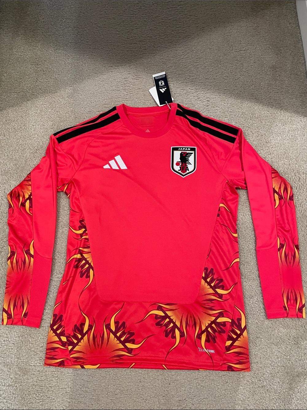 Adidas Japan 26 Home Goalkeeper Jersey Long Sleeve men size M NWT